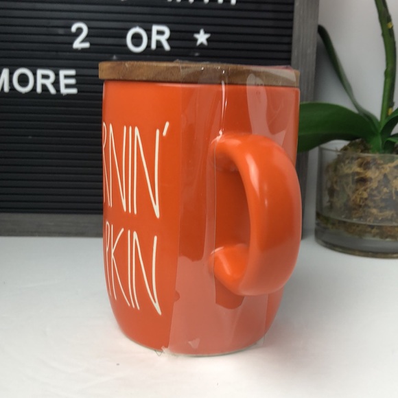 🛍️ New Rae Dunn Mornin’ pumpkin mug with topper - Picture 4 of 8